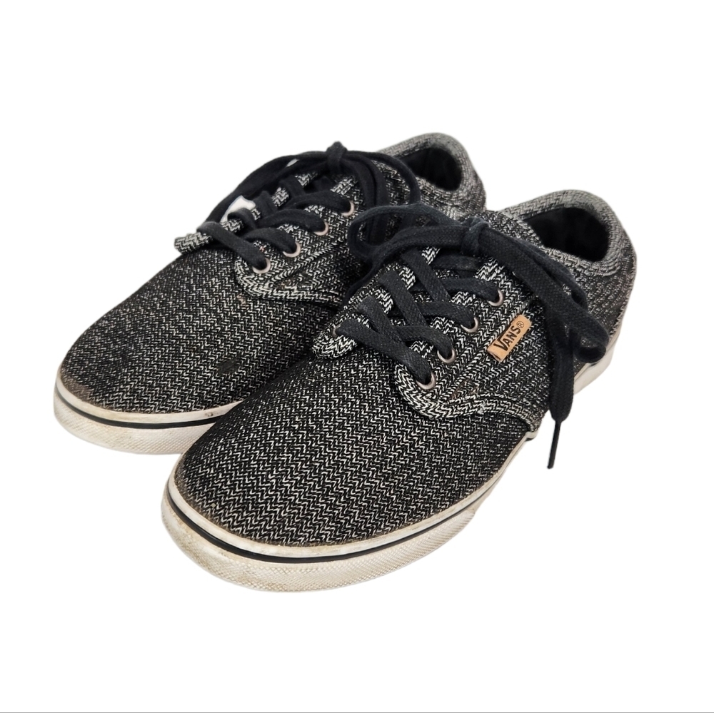 Vans Off The Wall Low Top Skater Gray Herringbone Sneakers Size Women's 6